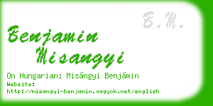 benjamin misangyi business card