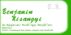 benjamin misangyi business card